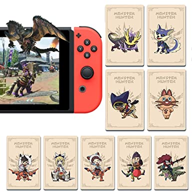 9 Pcs NFC mini Cards for Monster Hunter Rise NFC Amiibo Card. Compatible Switch, Switch Lite.Include: Palamute, Palico, Magnamalo.Mini Cards
