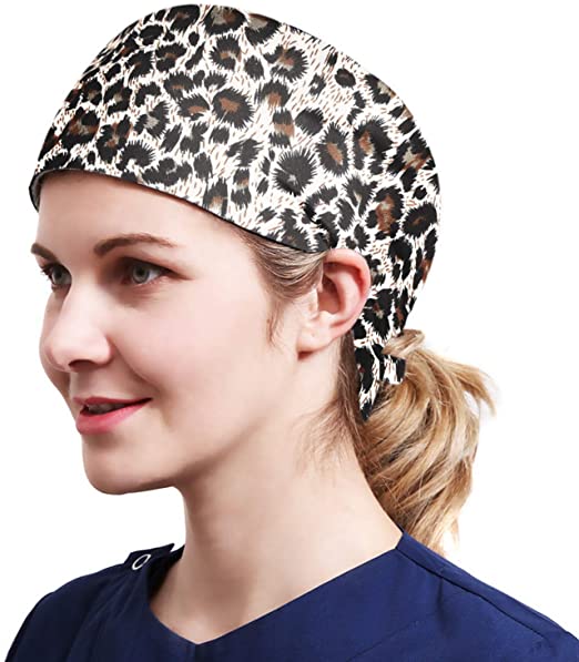 Alex Vando One Size Working Cap with Sweatband Adjustable Tie Back Hats Printed for Women