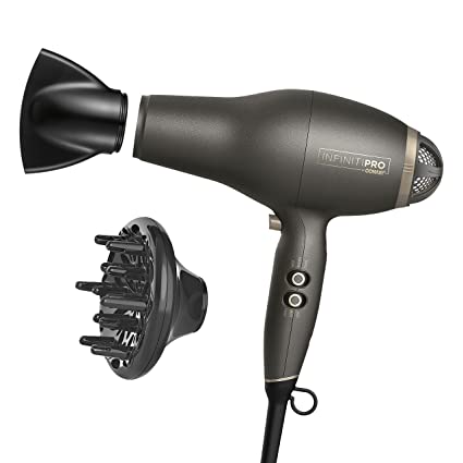 INFINITIPRO by CONAIR 1875 Watt FloMotion Pro Hair Dryer, Personalize Your Drying Experience with Adjustable Airflow, Includes Concentrator and Diffuser