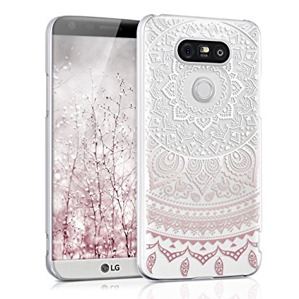 kwmobile Elegant and light weight Crystal Case Design Indian sun for LG G5 in light pink white transparent