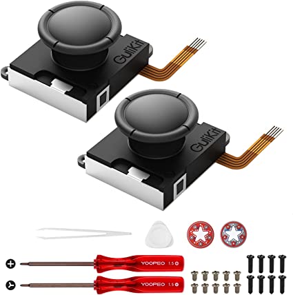 AKNES Gulikit Hall Sensing Joystick Replacement for JoyCon, Right and Left Joy Con Controller Replacement Thumb Stick Accessories Repair Kit for Switch OLED/Switch/Switch Lite, No Drift (1 Pair)