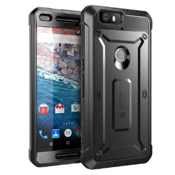 Nexus 6P Case SUPCASE Heavy Duty Belt Clip Holster Case for Google Nexus 6P 2015 Release Unicorn Beetle PRO Series Full-body Rugged Hybrid Protective Cover with Screen Protector BlackBlack
