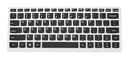 PcProfessional Black Ultra Thin Silicone Gel Keyboard Cover for Lenovo Yoga 710 14 14" Yoga 710 15 15.6" Flex 4 14" Yoga 910 14" Laptop (Please Compare Layout and Model)