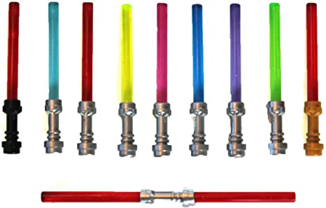 LEGO Star Wars Lightsaber Lot - 10 Rare Colors & Hilts