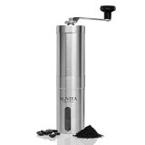 Nuvita Manual Coffee Grinder Portable Coffee Mill Stainless Steel Superior Burr Design for Consistently Brewing Espresso Pour Over French Press vs Turkish Coffee - Aeropress compatible