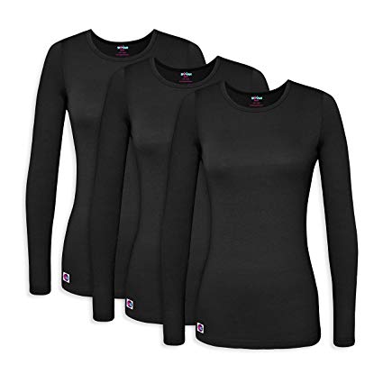 Sivvan 3 Pack Women’s Comfort Long Sleeve T-Shirt/Underscrub Tee