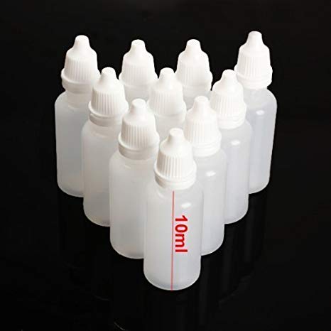 Honbay Plastic Dropping Bottles Vial of Liquid Eye Liquid Dropper, 10ml, 12 pack