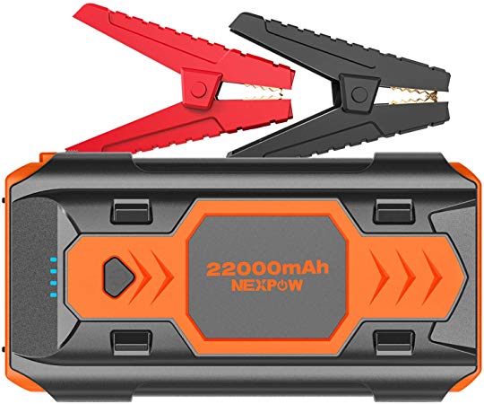 NEXPOW 2500A 22000mAh Portable Car Jump Starter Q9B (up to 8.0L Gas/8L Diesel Engines) 12V Auto Battery Booster Pack with USB Quick Charge 3.0, Type-C Port, and LED Flashlight