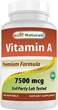 Best Naturals Vitamin A 25000 IU 180 Softgels