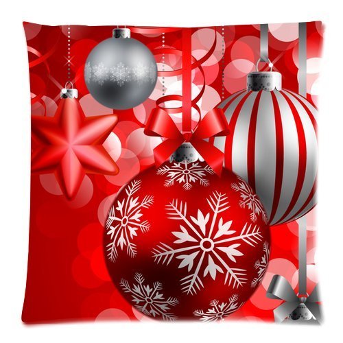 1 X Hot Sale Merry Christmas Custom Zippered Square Pillowcase 18x18 (one side) Cushion Cover Case Pillow18-895 (18x18, multicolor)
