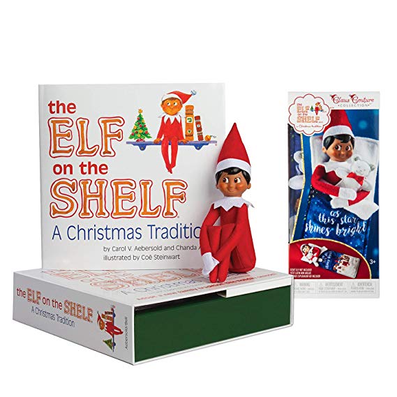 The Elf on the Shelf: A Christmas Tradition Boy Scout Elf (Brown Eyed) with Claus Couture Collection Scout Elf Slumber Set