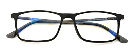 TR90 With Flexible Titanium B Temple Rectangle Reading Glasses - AR Anti-Reflective Coating - Reduce fatigue, strain, & dry eye from computer usage.