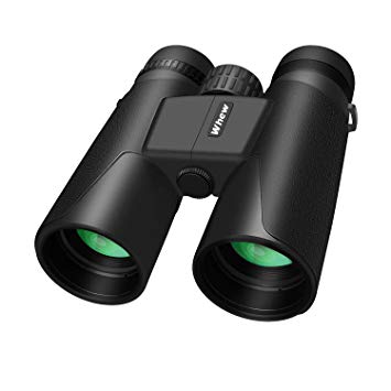 Whew Binoculars for Adults,10x42 Compact HD Binoculars with Low Light Night Vision for Bird Watching Hunting Hiking Travel Stargazing Concerts Sports, BAK4 Prism FMC Lens with Strap Carrying Bag