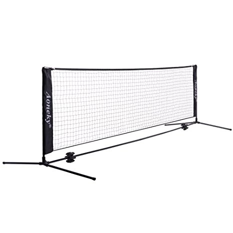 Aoneky Mini Portable Tennis Net for Driveway - Kids Soccer Tennis Net