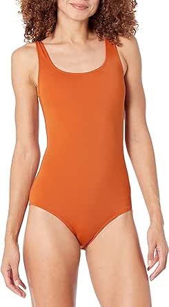 Amazon Essentials Women's One-Piece Coverage Swimsuit (Available in Plus Size)