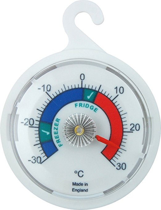 Freezer/Fridge Thermometer 65mm Dial, Colour Coded Zones. Great for Home, Coffee Shops, Restaurants, Bars, Cafes