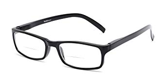 Readers.com Bifocal Reading Glasses: The Vancouver Bifocal for Men and Women - Stylish Rectangular Bifocal Readers