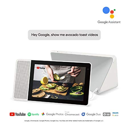 Lenovo - Smart Display with the Google Assistant | 8-inch | white front | gray back