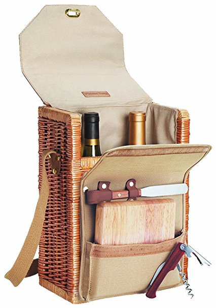 Picnic Time 'Corsica' Insulated Wine Basket with Wine and Cheese Accessories
