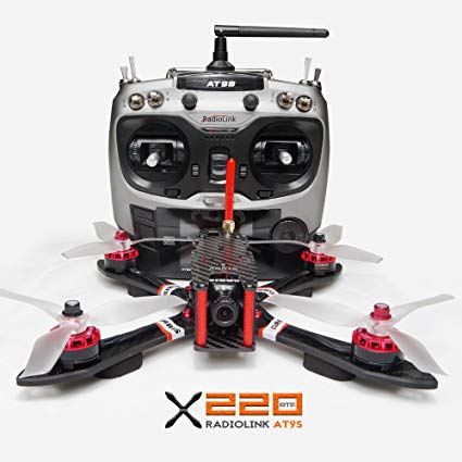 ARRIS X220 220mm RC Quadcopter FPV Racing Drone RTF with Radiolink AT9S Transmitter   Flycolor 4-in-1 Tower   4S Battery HS1177 Camera