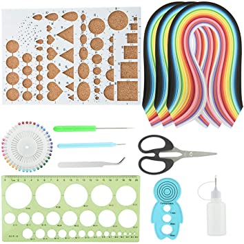 Bluecell 12PCS Paper Quilling Tools Kit Paper Strips DIY Tool Set and Supplies DIY Design Drawing Handcraft Tool All-in-one