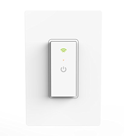 Ankuoo REC Wi-Fi Light Switch with Push Notification, Works with Alexa, New Firmware with AP Mode, NOT Plug & Play, Limited DIY Required, White