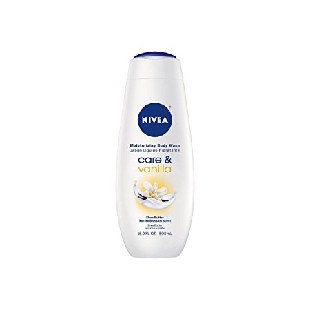 NIVEA Care and Vanilla Moisturizing Body Wash 16.9 Fluid Ounce