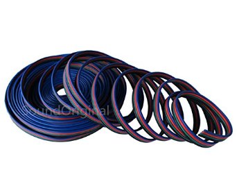 SoundOriginal 5050 RGB Led Light Strip Extension Cable Line - 3528 5050 5630 RGB 4pin Multicolor Connector Cable 10m/32.8ft