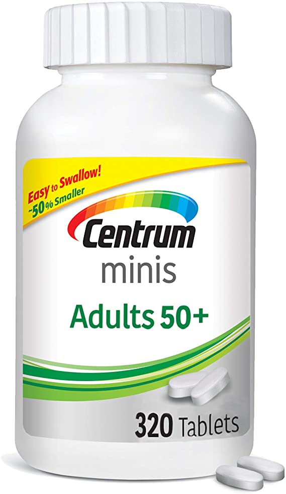 Centrum Minis Adult 50  (320 Count) Multivitamin/Multimineral Supplement Tablets   2 Free Months of obé Fitness