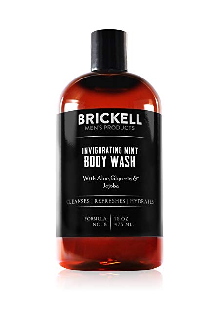 Brickell Men’s Invigorating Mint Body Wash for Men – 16 oz – Natural & Organic