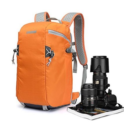 BESTEK CADEN Camera Backpack SLR DSLR Digital Camera Bag Waterproof Orange
