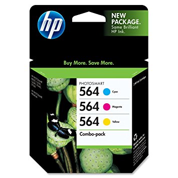 HP 564 Cyan, Magenta & Yellow Original Ink Cartridges, 3 pack (CD994FN) DISCONTINUED BY MANUFACTURER