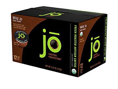 WILD JO: 72 Cup Organic Dark French Roast Single Serve Coffee for Keurig K-Cup Brewers, Bold Strong Rich Wicked Good! Keurig 1.0 & 2.0 Eco-Friendly Cup, Our Most Popular, No Additives, Non-GMO
