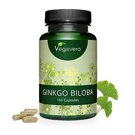 VEGAVERO® Ginkgo Biloba Extract | 6000mg Dried Leaf Equivalent | 50:1 High-Strength Supplements | for Circulation, Memory, Focus, Concentration, Eyes, Energy | 180 Capsules | 100% Vegan