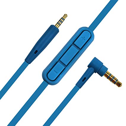 Replacement Audio Cable Inline Mic/Remote Control Cord Compatible Bose QuietComfort 25/35/QC25/QC35 Bose Oe2/oe2i/AE2 Headphones (Blue)