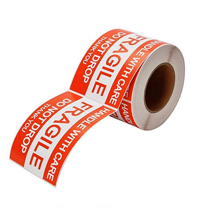 RyhamPaper 4" x 6" Fragile Stickers Handle Care - Do Not Drop - Warning Shipping Labels, Home Moving Labels, 500 Labels