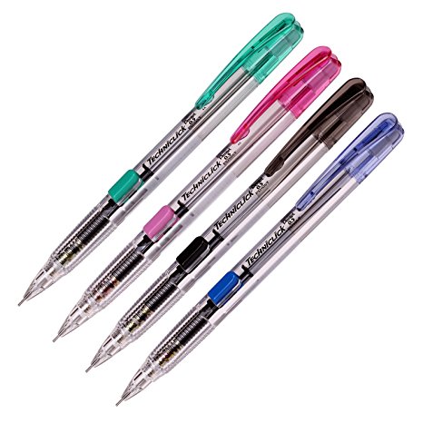 Pentel Pd105t Techniclick Mechanical Pencil Side click 0.5mm (Pack of 4)