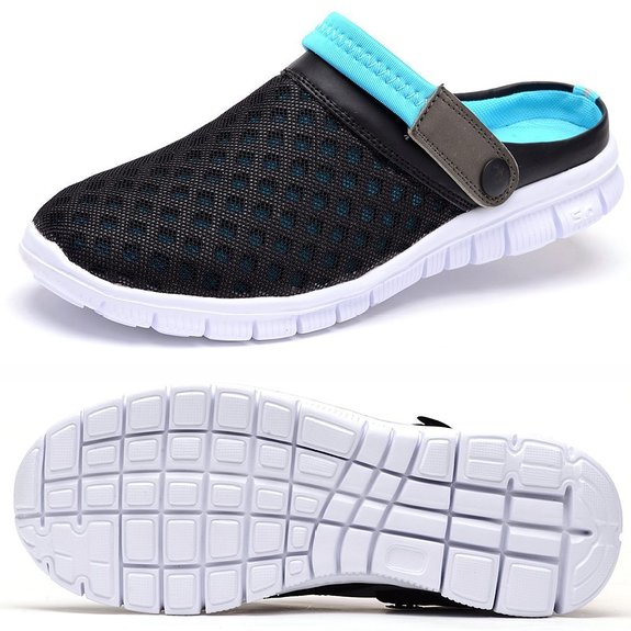 Odema Men's Summer Breathable Mesh Shoes,Beach Aqua,Walking,Anti-Slip Slippers