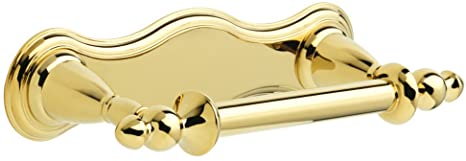 DELTA Victorian Bath Hardware Accessory Pivoting Toilet Paper Holder, Polished Brass