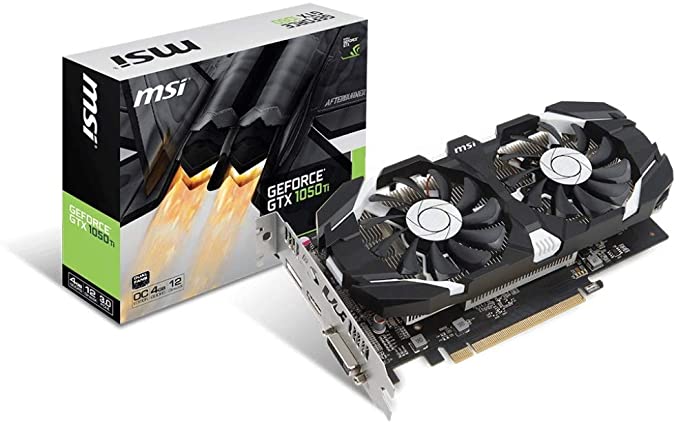 MSI 4GB NVIDIA GeForce GTX 1050 TI OC GDDR5 DVI/HDMI/DisplayPort PCI-Express Video Card