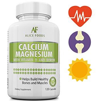 Calcium Magnesium Vitamin D Boron Complex - Effective Calcium Absorption and Retention - Best Value for Money - 120 Capsules in the Package - Better than Tablets, Pills and Powder