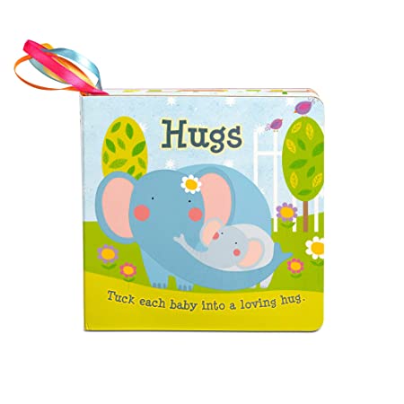 Melissa & Doug Children's Book - Hugs (Board Book with 5 Play Tags to Tuck into Pockets)