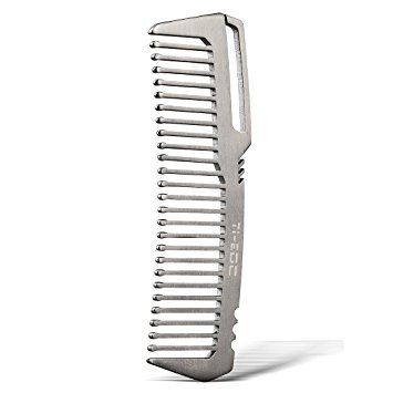 TI-EDC Titanium Hair Beared Comb Handmade Premium Eco-friendly Durable Pocket Wallet Comb