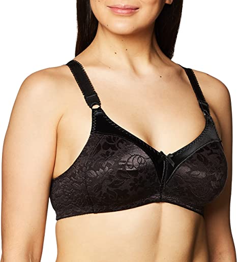 Bali Double Support Wireless Bra, Lace Bra with Stay-in-Place Straps, Full-Coverage Wirefree Bra, Tagless for Everyday Wear