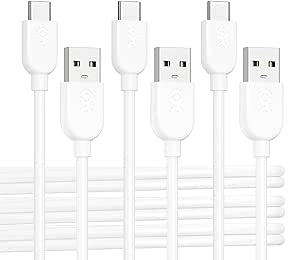 Cable Matters Cavo USB C USB A 0,9m in confezione da 3 con ricarica rapida 3A (cavo di ricarica da USB A USB C) in bianco, compatibile con iPhone 15/15 Pro/15 Plus, iPad Pro, Samsung Galaxy S23