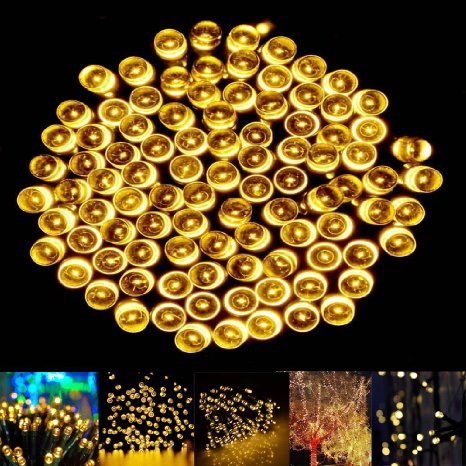 MarSwell® 200 LED 22M 72FT Indoor & Outdoor Solar Christmas Lights String Lights Fairy String Lights for Outdoor, Gardens, Homes, Wedding, Christmas Party Decorative Lighting (Yellow)