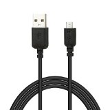 Micro-USB Cable EZOPower Extra Long 6ft Black Micro-USB 2in1 Sync and Charge USB Data Cable for Samsung HTC LG and Other Smartphone