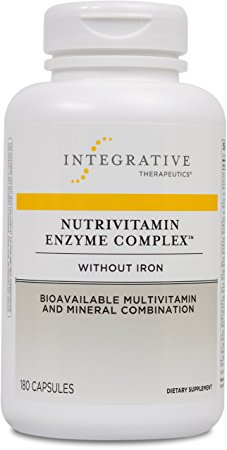 Integrative Therapeutics - Nutrivitamin Enzyme Complex without Iron - Bioavailable Multivitamin and Mineral Combination - 180 Capsules