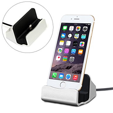 iPhone 7 Charger Dock Station, Yeworth Lightning Charger Dock, Desktop Charging Dock Station Cradle for iPhone 7 / 7 Plus iPhone 6 / 6 Plus iPhone 5 / 5S / 5C and iPod Touch 5 Compact