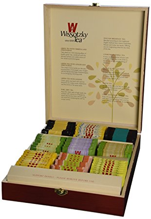 WISSOTZKY Mahogany Tea Chest (9 Flavors), 5.45-Ounce Boxes